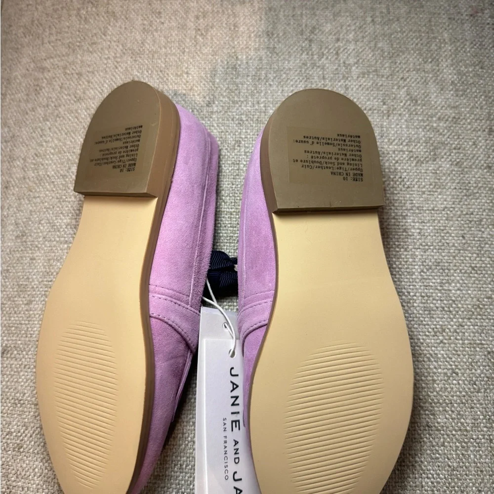 NWT Janie & Jack Toddler Suede Loafer in Lilac Easter Spring Classic‎ Preppy
